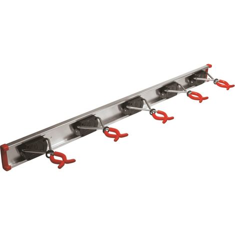 Soporte para herramientas con abrazadera, 4 abrazaderas de 500 mm