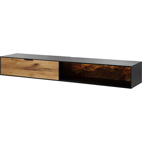 Lowboard Wildeiche 220x43x30 natur geölt LINDAU 28