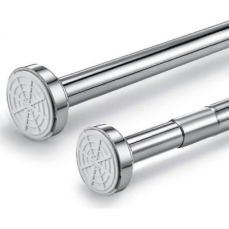 Barre télescopique en acier inoxydable Dhrs extensible de 150 cm à 260 cm, barre de rideau de douche sans perçage (1/5)