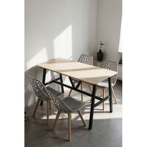 Mesas Bar - Mesa Bosk 140x70 cm Black Tablero Madera (1/5)
