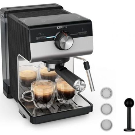 Macchina da caffè Krups Authentic+ XP384E10 eleganza argento