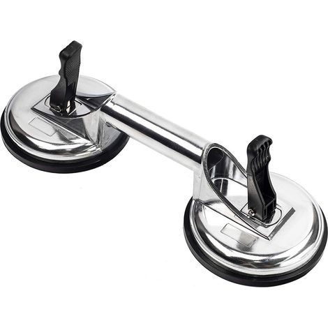 Suction Cups Lifter,Heavy Duty Aluminum Vacuum Grips Plate Suction Cup for Moving Large Glass/Floor Gap Fixer/Dent Puller/Tile,Lifting Pad (1/5)