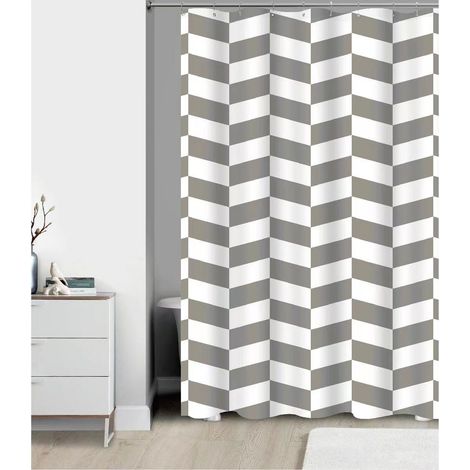 Cortina de Baño Impermeable para Ducha, Bañera PEVA PVC Sin Olor Sin Cloro Incluye 12 Ganchos 178x183cm (1/2)