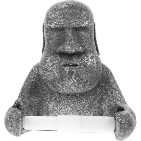 Porte-papier toilette design innovant de statue Moai en résine salle (1/5)