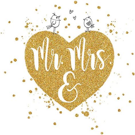 Braun & Company Servietten Motiv Wedding Heart 33 x 33 cm - 20er Pack Partydekoration