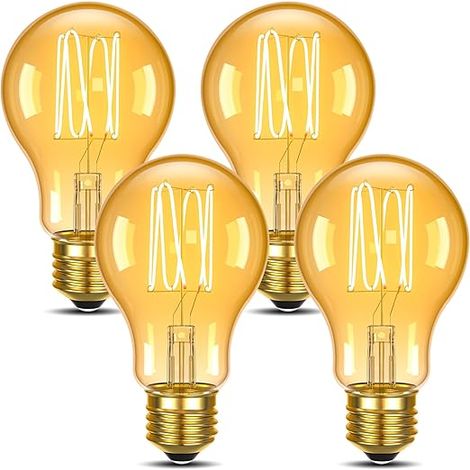 Ampoule LED E27 blanc chaud 1800K 3W ampoules à incandescence 30 watts Ampoules LED rétro Ampoules LED à filament Ampoules vintage A19 Guirlande lumineuse Plafonnier 220V (1/5)