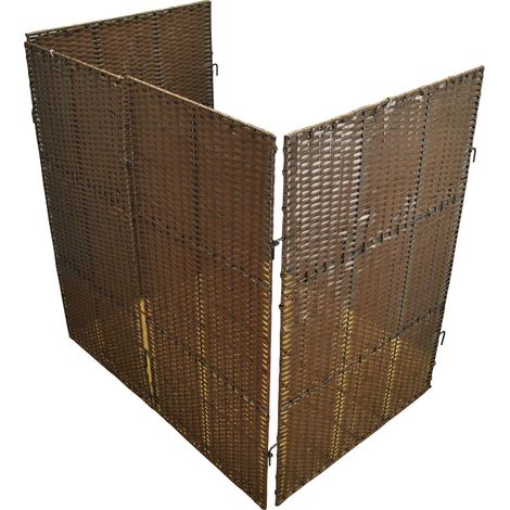 Rattan Effect Wheelie Bin Screen (Double) (1/5)