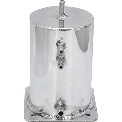 1 pièce pot swirl carburant alliage aluminium poli miroir 2 L surge tank box 200 mm base 135x135 mm pour rallye drift course (1/5)