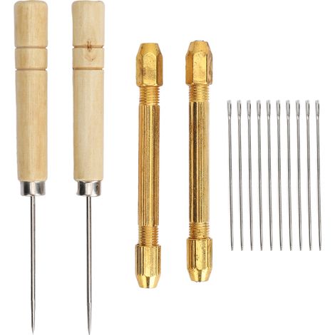 Lot de 2 supports pour enracinement cheveux poupée + 10 aiguilles 0,6mm + poinçon, outillage DIY création coiffure (1/5)