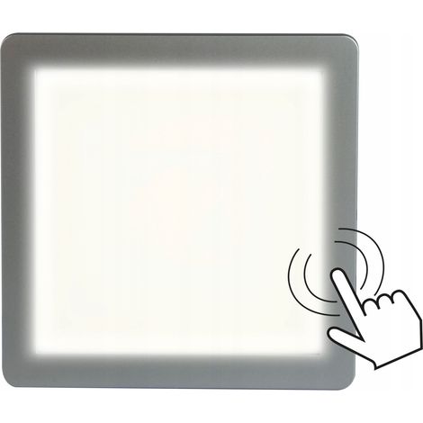 Lámpara LED de superficie para muebles, táctil, plateada, 3W, 3000K, 180lm, 12V, SLL04 (1/5)