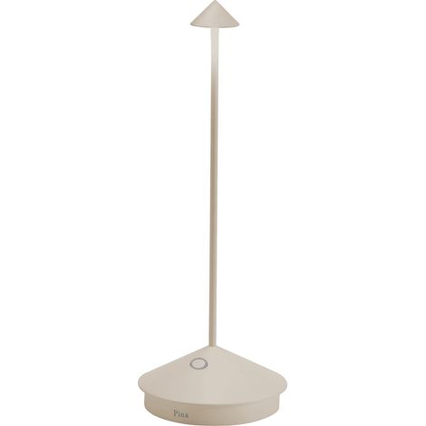 Lampada a led da tavolo Pina Pro Sabbia ricaricabile e dimmerabile senza fili Zafferano 2200-2700-3000K IP54 Batteria da 12h (1/5)
