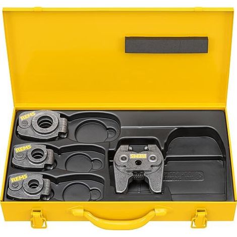 Rems – Boucle de sertissage TH 16-20-28 – Pince intermédiaire Mini Z8 – Pour endroits difficiles d’accès – Mallette en tôle d’acier