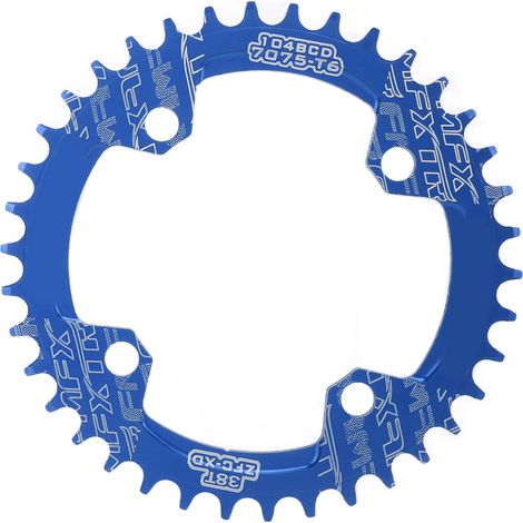 FMFXTR 38T Single-Face-Kettenblatt für Mountainbikes und Rennräder, Narrow-Wide-Design, Blau (1/5)
