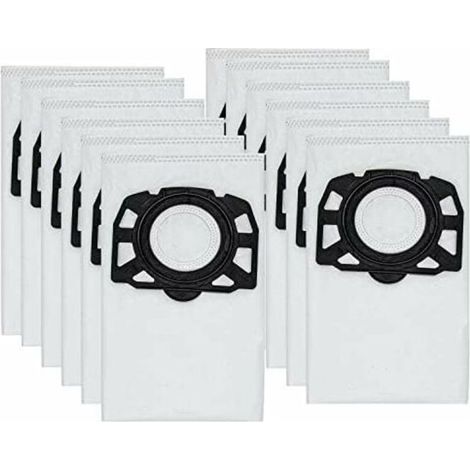 12 sacs d'aspirateur KFI 357 pour Kärcher KWD1, KWD2, KWD3,WD2 Plus, WD3,SE 4001, SE 4002, 2.863-006.0 (1/4)