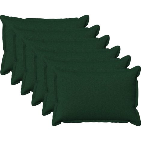 Housse de coussin 6 pcs HOUTEN Vert foncé 40 x 60 cm vidaXL