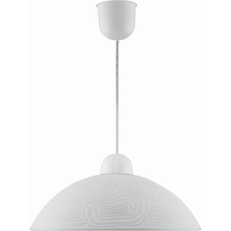 Suspension Candellux Lukrecja blanche verre Ø30 E27 (1/2)