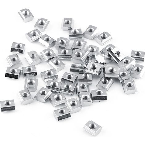 Écrou coulissant en acier au carbone nickelé pour profilés aluminium, accessoires T-slot (EU20 M4) (1/2)