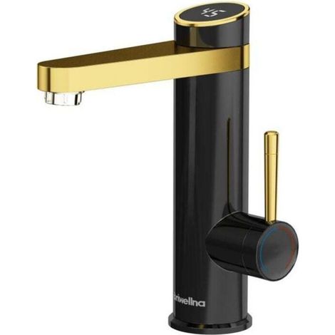 Küchenarmatur, 3200-W-Elektro-Badarmatur mit LED-Digitalanzeige, Einhebelmischer
