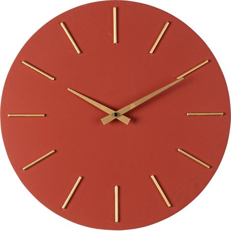 Orologio da parete "Timeline" in acciaio a batteria Ø 40x5 h -Blu (1/4)