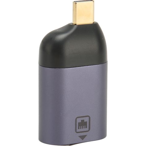 Adaptateur USB-C vers Ethernet 1 Gbit/s, transmission rapide, adaptateur portable USB-C vers RJ45 LAN pour ordinateurs portables Windows (1/5)