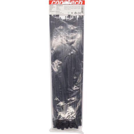 KLEMMBINDER 4,8x350 SCHWARZ 100Stk. NS