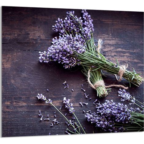 PANNELLO IN VETRO PER CUCINA 65x60 Lavanda (1/5)