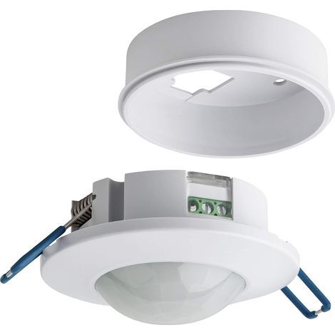 Rilevatore di movimento per interni, da incasso e a superficie, programmabile, sensore a infrarossi, 8 m / 360°, adatto per LED, max. 1200 W/600 W (1/5)