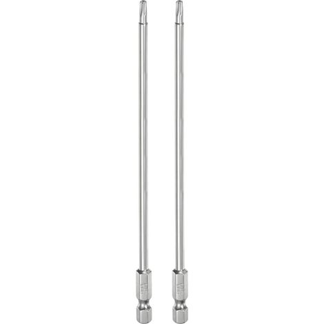 2Pcs Embout de Sécurité Torx T15 1/4" Hexagonal en Acier S2 (1/5)