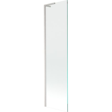 Mexen Next L paratia per vasca da bagno a 1 anta 50 x 150 cm, trasparente, nichel spazzolato - 895-050-000-03-00-97 (1/5)
