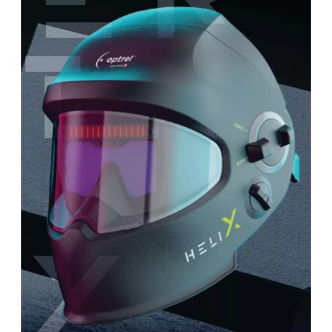 MASQUE HELIX QUATTRO NOIR AVEC CASQUE DE CHANTIER AMOVIBLE
