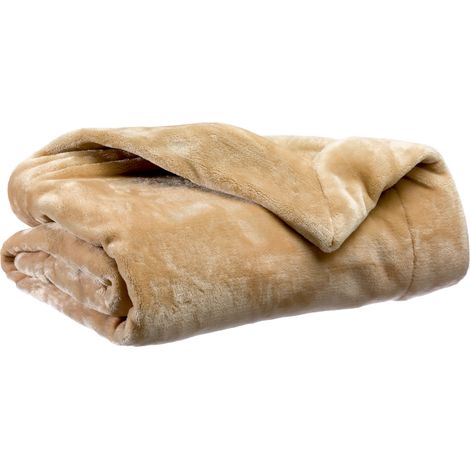 VIVARAISE - Plaid domestique Tender en polyester écru 150 x 200 cm - Vivaraise (1/3)