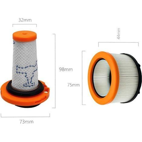 Waschbare HEPA-Filter, 2 Vorfilter und 2 Motorfilter, kompatibel mit X-Force Flex 9.60 X-Nano Essential Rh20xx ZR009010 ZR009012 (1/3)