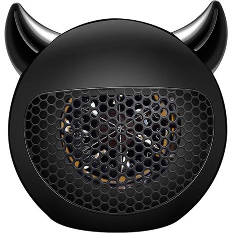 Chauffage d'Appoint Miniature Forme Diable - Chauffage Rapide Portable Température Constante 220V Noir (1/5)