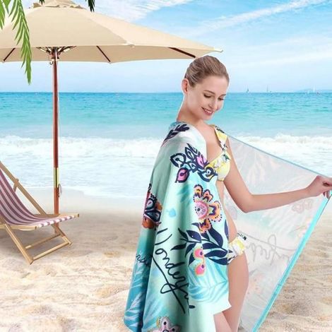 Serviette Plage Microfibre - Anti-sable - Séchage Rapide - Pour Plage Piscine Camping - 1 Pièce (1/5)