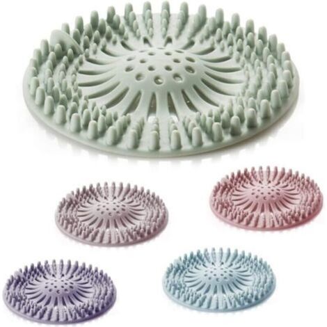 5 Pièces Couvercle Drain Douche - Filtre Attrape Cheveux Silicone - Pour Salle De Bain Cuisine Lavabo Baignoire Évier - Diamètre 9 cm (1/4)