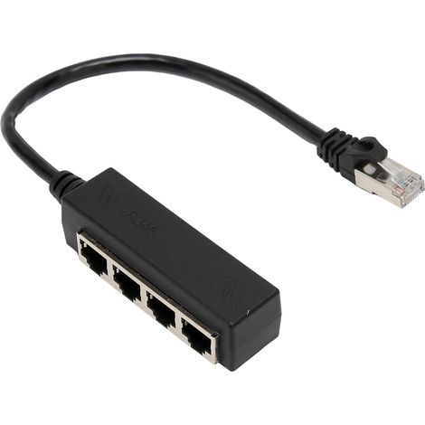 Câble Répartiteur Ethernet RJ45 8 Broches, Blindage des Interférences, Accès étendu, Opération Simple avec PCB intégré, Matériau ABS (1/5)