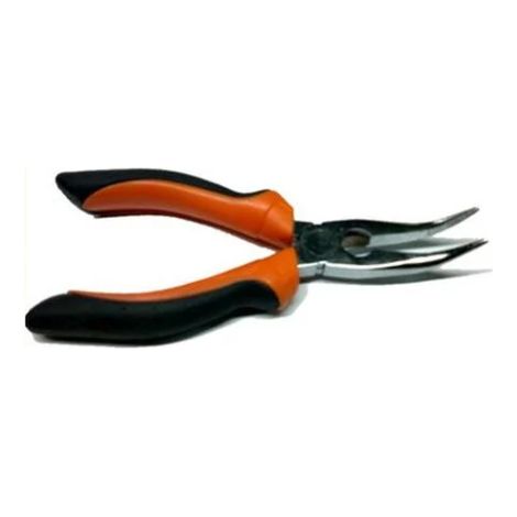 BETA - PINZA A BECCHI MEZZOTONDI LUNGHISSIMI PIEGATI ZIGRINATI CON IMPUGNATURA BIMATERIALE 160MM