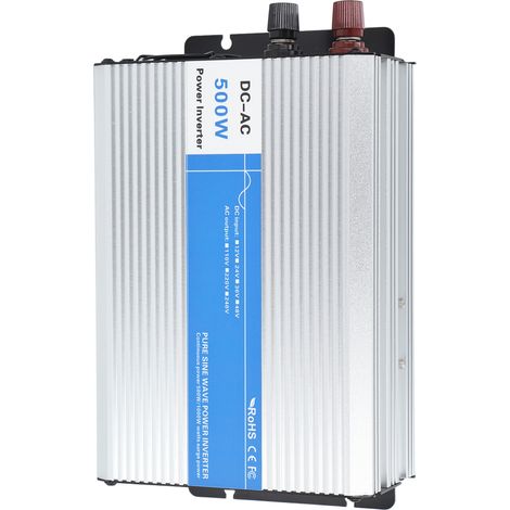 Reiner Sinus-Wechselrichter 500W Spitze 1000W, 5V 2,1A USB-Buchse, AC220V auf DC 48V Wandler für Auto, Wohnmobil, LKW, Boot und Solaranlage. (1/5)