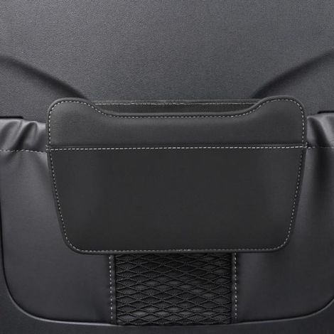 Poubelle en cuir de voiture pour appuie-tête, poubelle à suspendre, étanche, pliable, organiseur de tracé pour voiture (1/5)