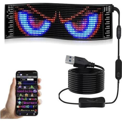 flexibles LED-Panel, RGB-Matrix, Bluetooth-Steuerung, programmierbares Display, für Auto und Bar (1/5)