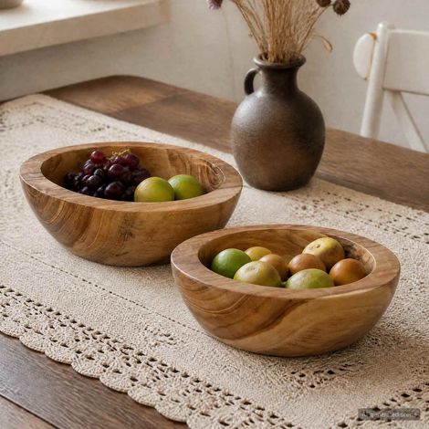 vidaXL Frutero JEPARA 2 uds. Madera Teak Marrón (1/5)