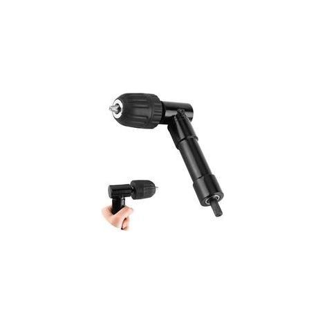 Accessoires pour perceuse d'angle - Rallonge avec coude à 90° - Poignée hexagonale de 8 mm - Adaptateur de perceuse à angle droit à 90° (gamme de mandrins / 0.8-10 mm) (1/5)