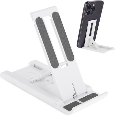 Support téléphone Bureau réglable Pliable, Support de téléphone Portable Support Téléphone Bureau Portable Compatible avec Tous Les Téléphones Portables (1/5)