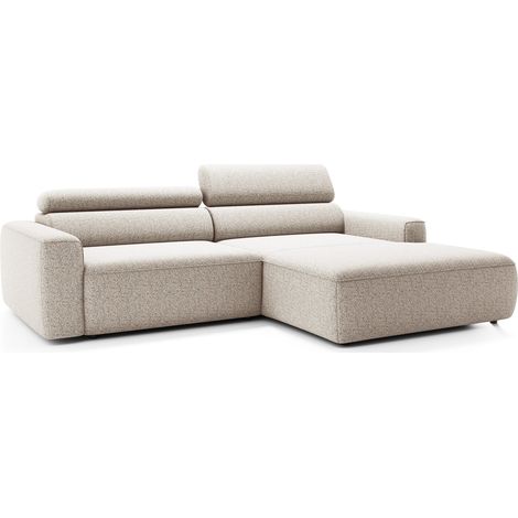 Selsey Fando - Ecksofa mit Schlaffunktion, L-Form, Flechtstoff Hellbeige, 252 cm - rechts (1/5)