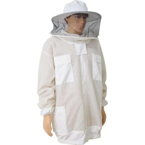 Blouse d'apiculteur avec voile de protection L(155-173cm) (1/4)