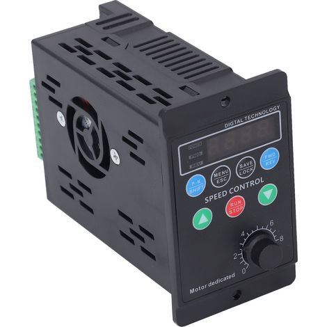 Variateur de fréquence pour moteur triphasé, convertisseur/onduleur monophasé, entrée 176-264 V, 400 W, 2 A, sortie triphasée 0-220 V, 0,1-400 Hz (1/5)