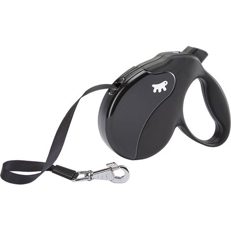 Ferplast AMIGO TAPE Laisse rétractable avec bande extensible. 4 tailles, large choix de couleurs.. Variante L - Mesures: 16 x 3.8 x h 15 cm - Noir