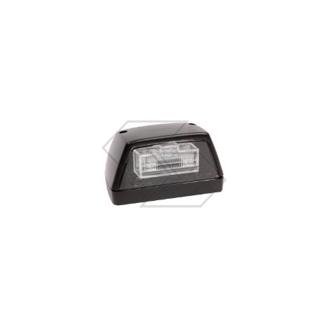 Fanale luce targa a LED 12 Volt corpo nero per trattore agricolo