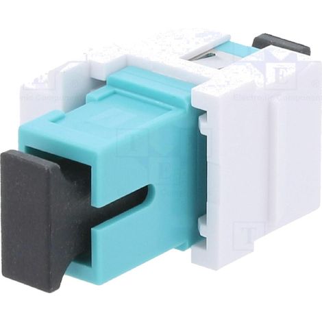 Connecteur en fibre optique femelle - Turquoise