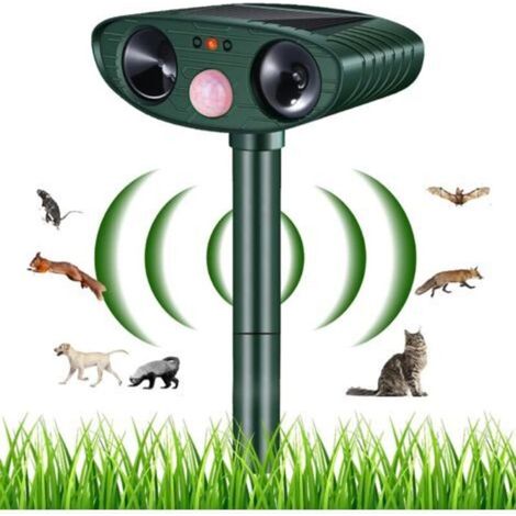 Répulsif Chat Ultrason, Répulsif Chat Exterieur, Répulsif pour Chats Solaire, répulsif à ultrasons avec Détecteur de Mouvement pour Anti Chats Chiens Souris Ratons Renards Oiseaux Rats (1/5)